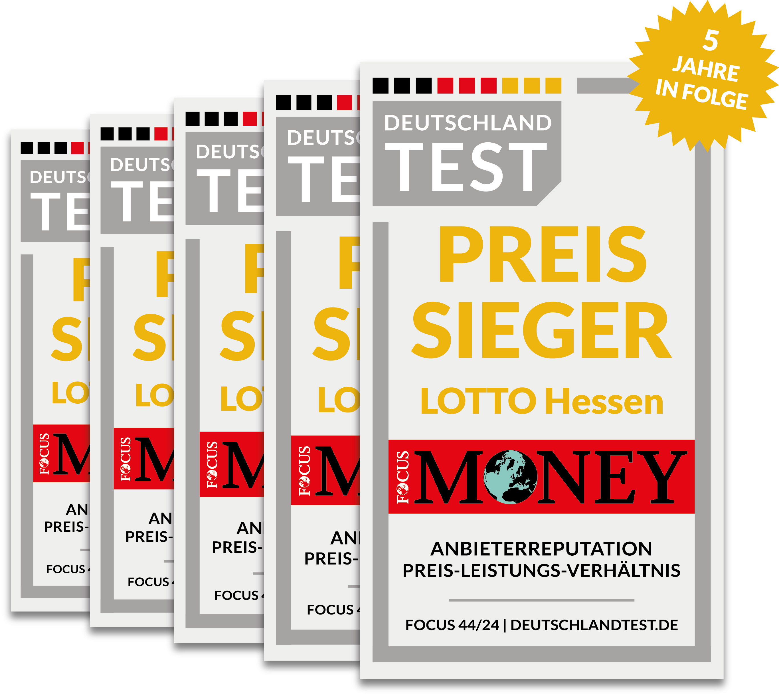 Siegel Deutschlands Preis-Sieger 5 Jahre in Folge